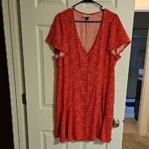 Universal Thread Red Button-Down Dress